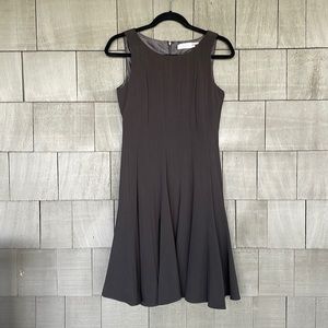 Calvin Klein Vertical Seamed Sleeveless Fit + Flare Dress